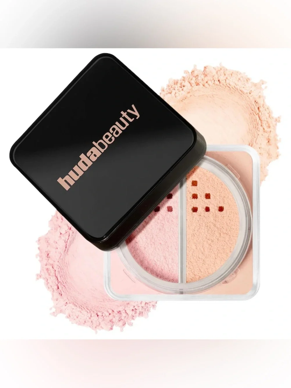 New Huda Beauty Easy Bake Loose Powder Brightening + Correcting Duo Cherry Peach